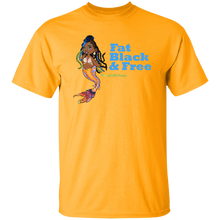Fat Black & Free Mermaid Chè Monique Basic Unisex T-Shirt