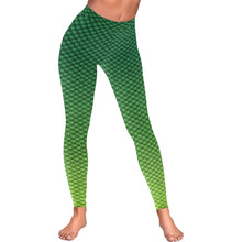 Green Ombre Scale Leggings