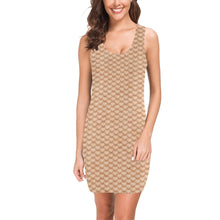 Nude Scales Bodycon Mini Dress