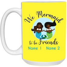 Personalized Black Mermaids, Mermaid to be Friends 15 oz. Mug