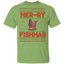 Mermaid Ugly Christmas Sweater LuLu Basic Unisex T-Shirt