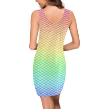 Pastel Rainbow Scales Bodycon Mini Dress
