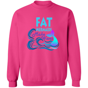 Fat Mermaids Make Waves Unisex Crewneck  Sweatshirt