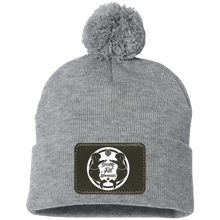 SOFM Signature White Logo Pom Pom Knit Cap