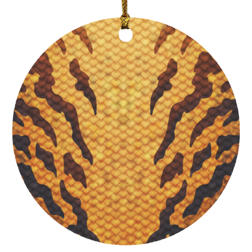 Golden Stripes Mermaid Scale Ornament