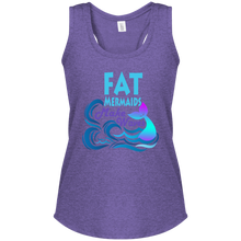 Fat Mermaids Make Waves Women's Fit Racerback  Tank
