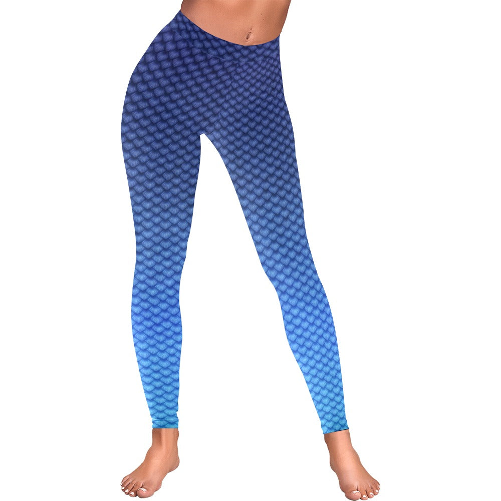 Blue Ombre Scale Leggings – Society Of Fat Mermaids