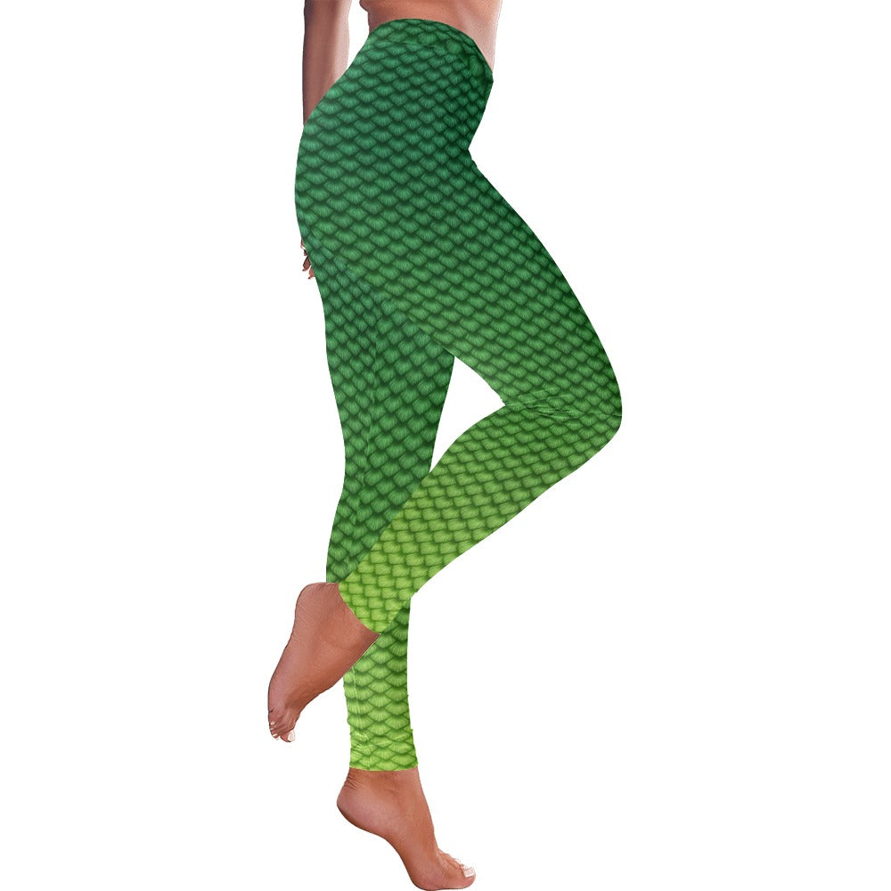 Green Ombre Scale Leggings – Society Of Fat Mermaids