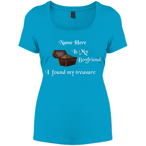 Personalized My Boyfriend is My Treasure Premium Women's Fit  Tee