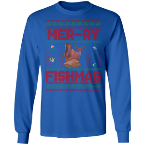 Mermaid Ugly Christmas Sweater LuLu Unisex Long Sleeve T-Shirt