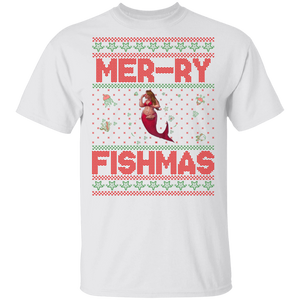 Mermaid Ugly Christmas Sweater- Glory Basic Unisex T-Shirt