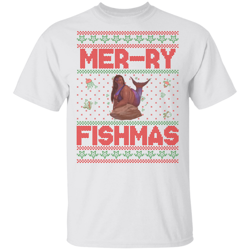 Mermaid Ugly Christmas Sweater LuLu Basic Unisex T-Shirt