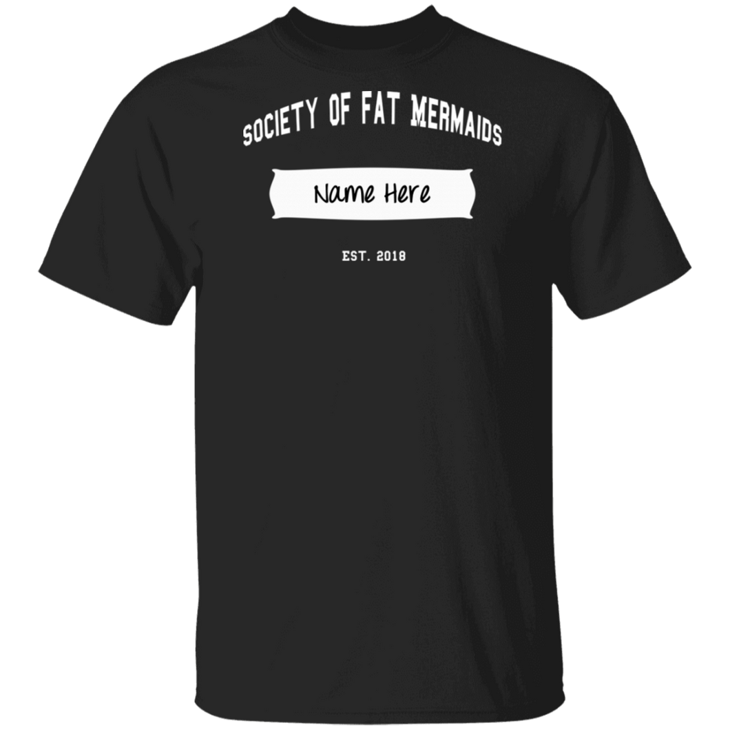 Personalized SOFM Est 2018 Basic T-Shirt White Text