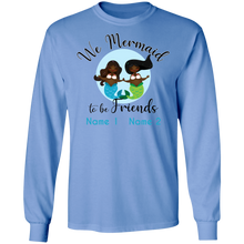 Personalized Black Mermaids Mermaid to Be FriendsUnisex Long Sleeve T-Shirt