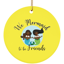 Black Mermaids, Mermaid to be Friends Circle Ornament