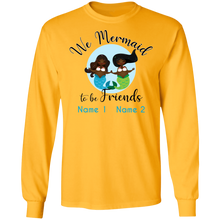 Personalized Black Mermaids Mermaid to Be FriendsUnisex Long Sleeve T-Shirt