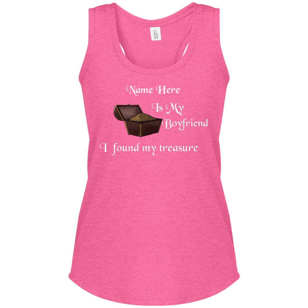 Personalized My Boyfriend is my Treasure Women's Fit Racerback Tank