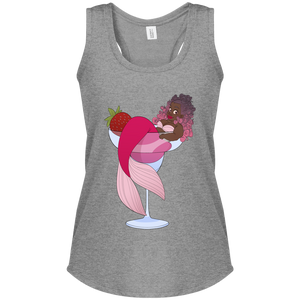 Strawberry Mer-garita Women's Fitted Racerback Tank