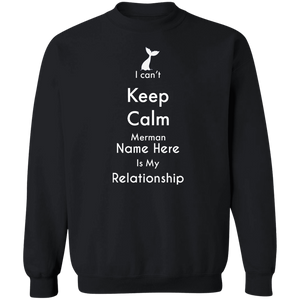 Personalized I Can't Keep Calm Merman Unisex Crewneck  Sweatshirt