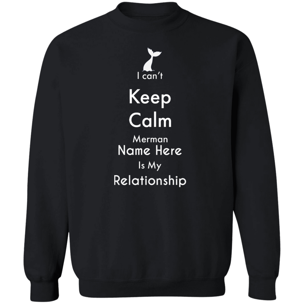 Personalized I Can't Keep Calm Merman Unisex Crewneck  Sweatshirt