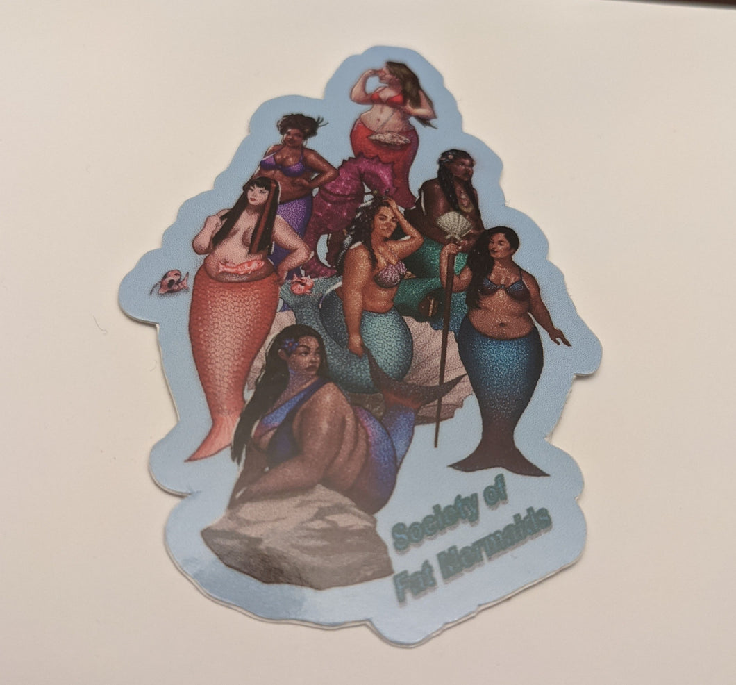 Society of Fat Mermaids Squad Vinyl Sticker