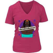 #MerfolkForBlackLives Merman Women's Fit Premium V-neck