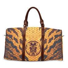 Golden Stripes Signature Logo Duffle Bag