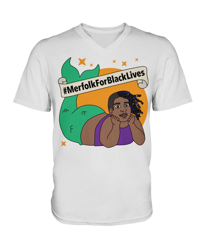 #MerfolkForBlackLives Premium Unisex V-Neck T-Shirt