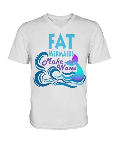 Fat Mermaids Make Waves Premium Unisex V-Neck T-Shirt