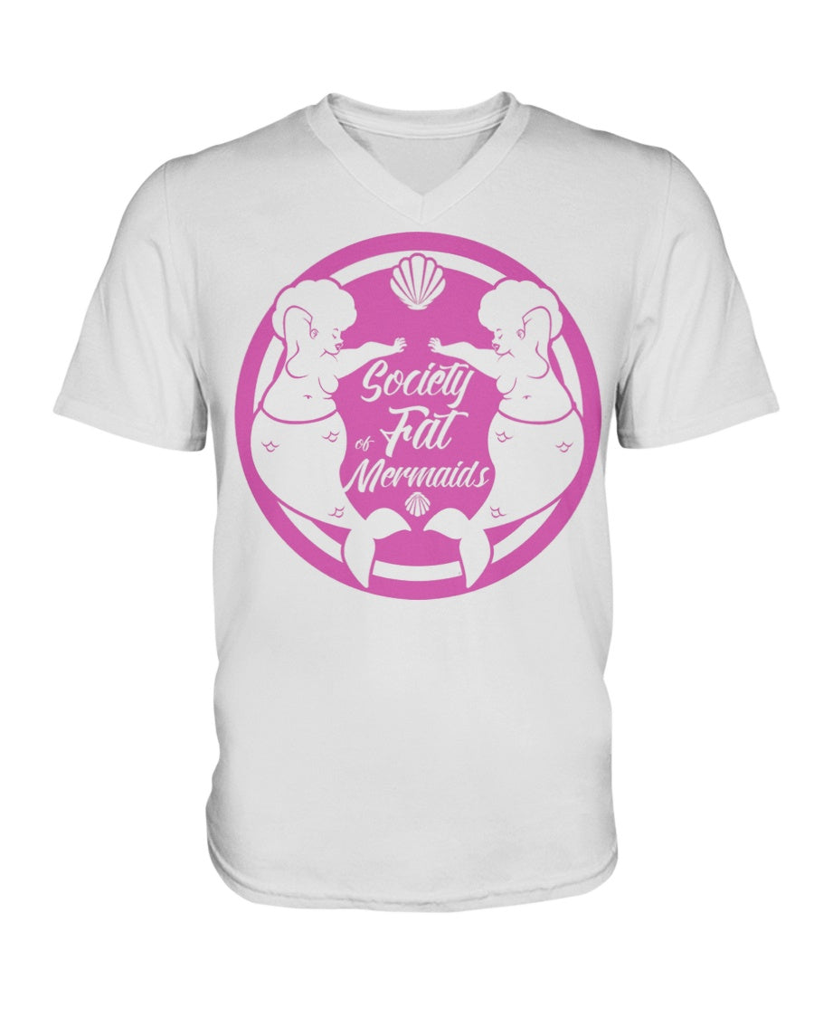 SOFM Signature Pink Logo Premium Unisex V-Neck T-Shirt