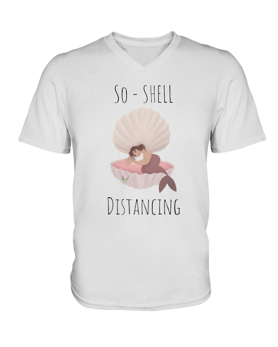 So-Shell Distancing Cell Premium Unisex V-Neck T-Shirt