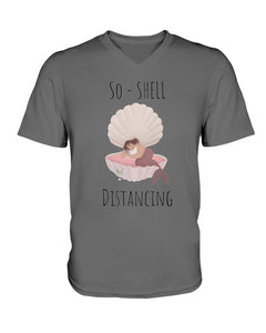 So-Shell Distancing Cell Premium Unisex V-Neck T-Shirt