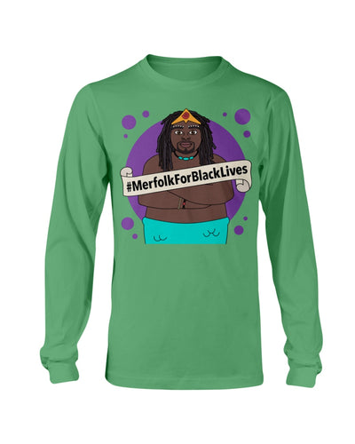 #MerfolkForBlackLives Merman Long Sleeve T-Shirt