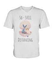 So-Shell Distancing Caffeinated Premium Unisex V-Neck T-Shirt