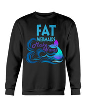 Fat Mermaids Make Waves Crew Neck Sweatshirt