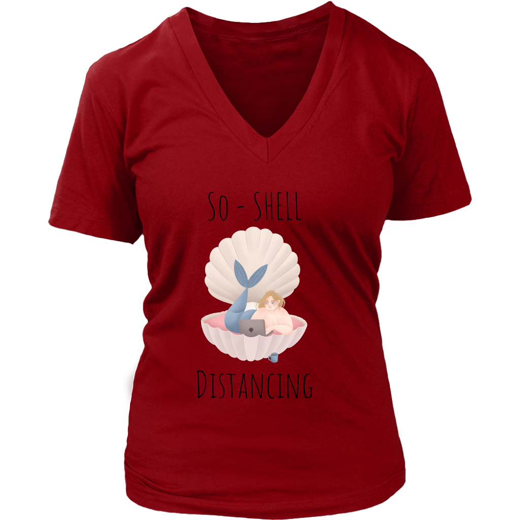 So-Shell Distancing Caffeinated Women's Fit Premium V-Neck Tee